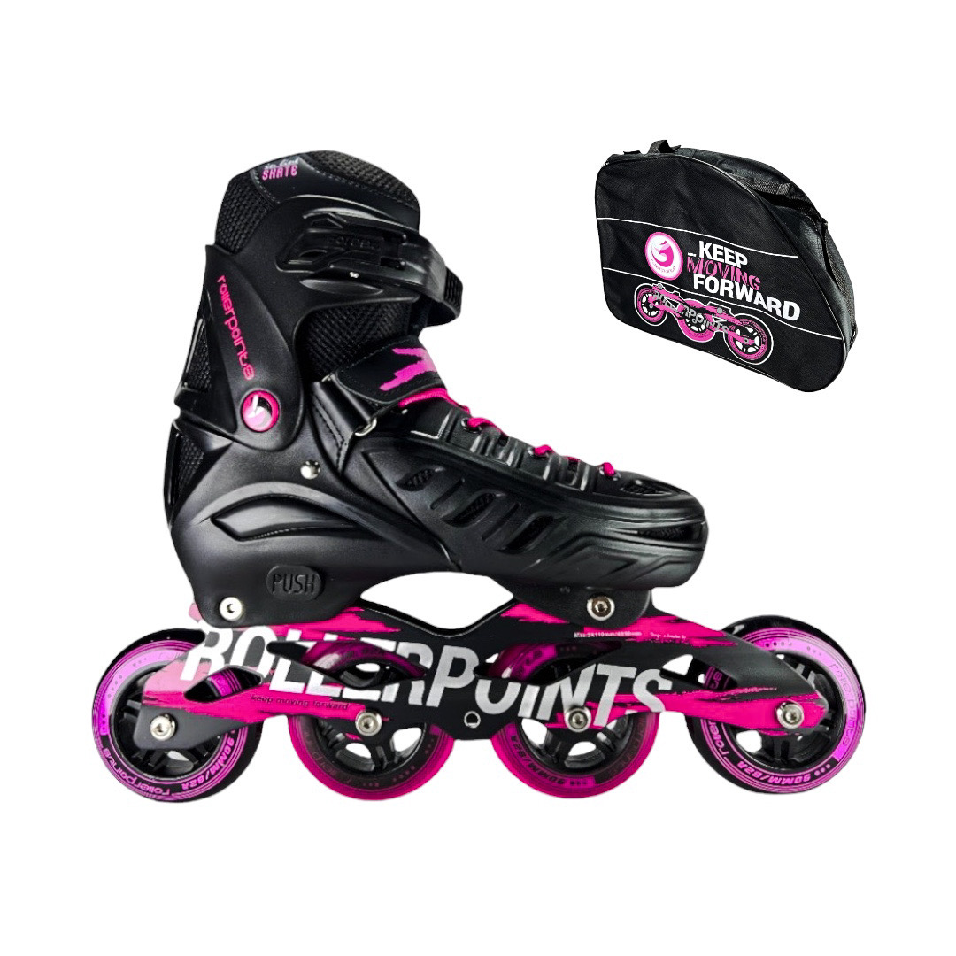Patines En Linea Semiprofesionales Roller Points Ajustables Fucsia